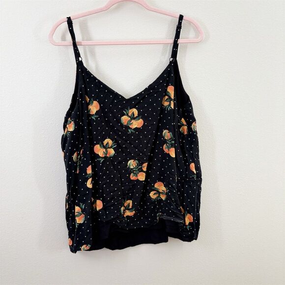 Torrid Sophie Challis‎ Double Layer Swing Cami Citrus Print Plus Size 2X Summer - Picture 9 of 9